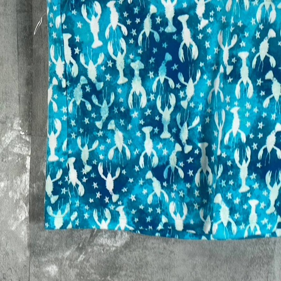 Karen Scott Women's Aqua Oasis Lobster Love Printed V-Neck Short-Sleeve Top SZXS - Picture 8 of 11